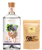 SOBER SPIRITS Non-Alcoholic 0.0% GIN (50cl) and INFUSE Pink Me Cocktail Mocktail Infusion Bags with Garnish