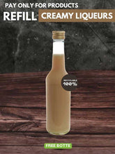 Refill Creamy Liqueurs - Free Recycled Glass Bottle