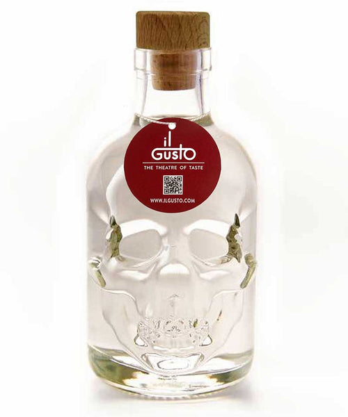 Ouzo Gift Unique Skull Shap Glass Bottle with Ouzo Liqueur Ouzo