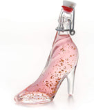 Rose Gin Gift - Lady Shoe Shaped Glass Bottle with 22 Carat Gold Flakes - 40ml - 25%