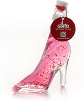 Vodka Gift - Lady Shoe Shaped Glass Bottle with 22 Carat Gold Flakes - 40ml - 20% (Pink Vodka)