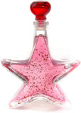 VODKA GIFT - PINK VODKA WITH 22 CARAT GOLD FLAKES IN STAR BOTTLE - 200ml - 18%