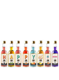 Happy 50th Birthday Gin Selection Gift Set - 8 Gin Flavour Varieties - (Pack of 8)
