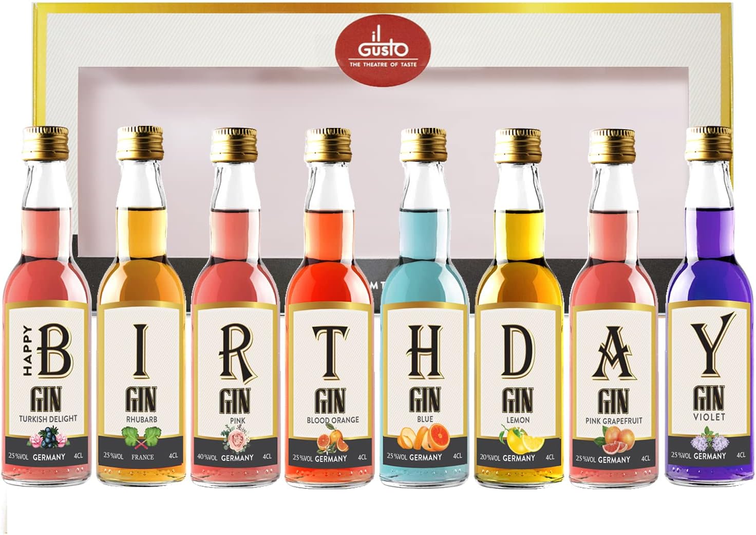Birthday Gift - Miniature Gin Set 40ml each - Pack of 8