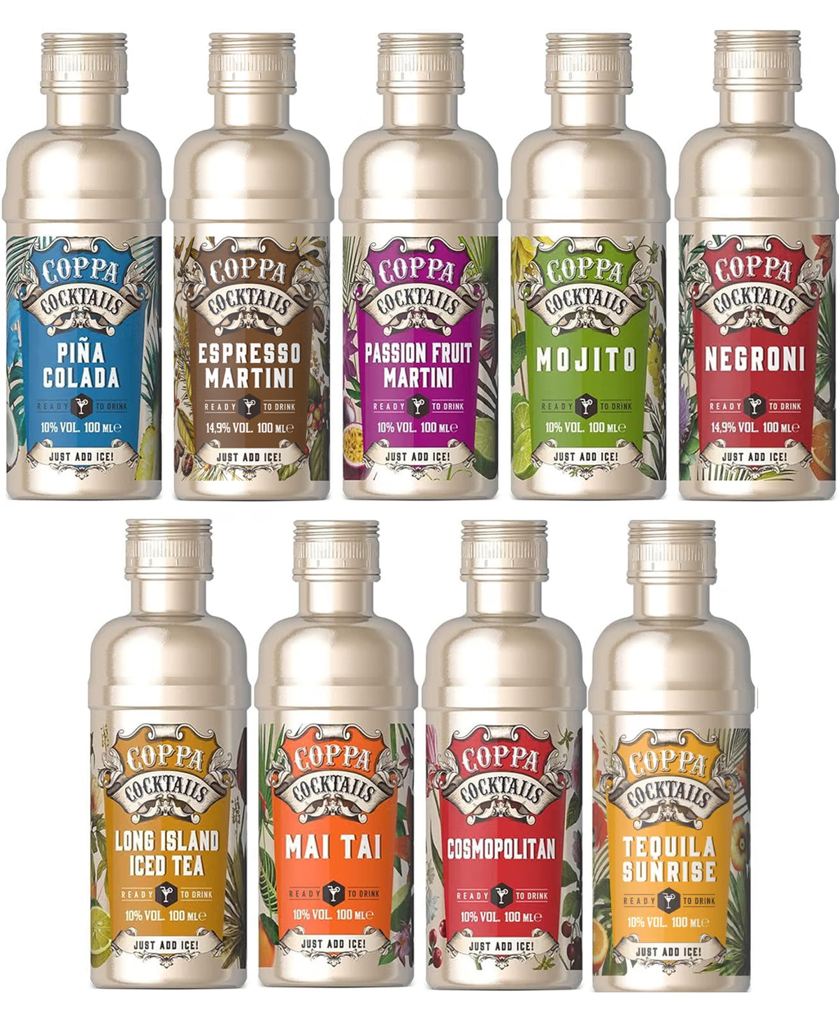 Premium Ready-to-Drink Mini Coppa Cocktails 100ML each - (Pack of 9)
