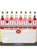 Premium Miniature Flavoured Cocktails Tasting Gift | I Love You Selection Box | 40ml Each (Pack of 8)