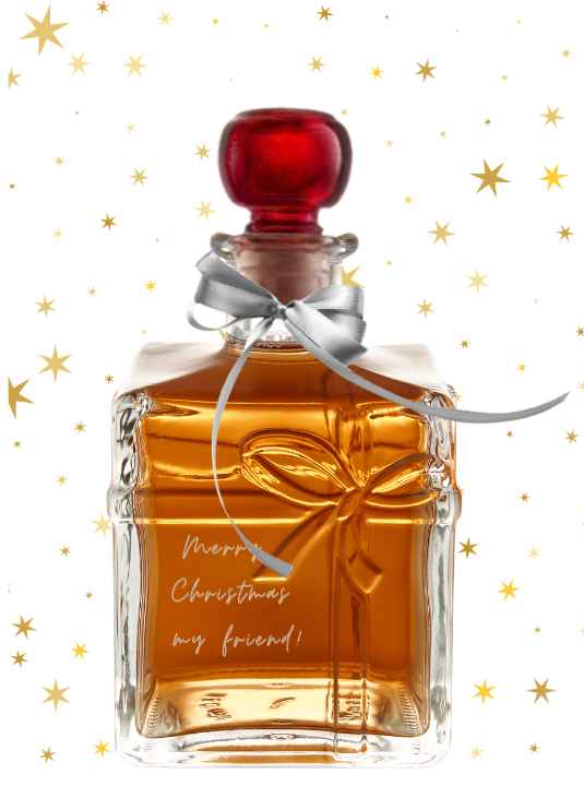 Merry Christmas Friends & Family Gift - Scatola with Toffee Vodka 350ml - 26%ABV