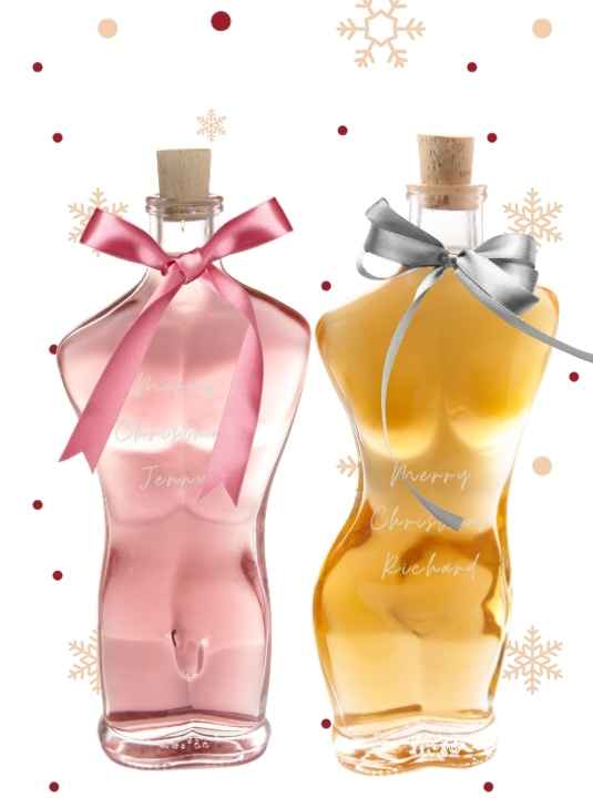 Adam & Eve Couples Festive Gift Set | Spiced Rum & Pink Gin | 2 x 200ml