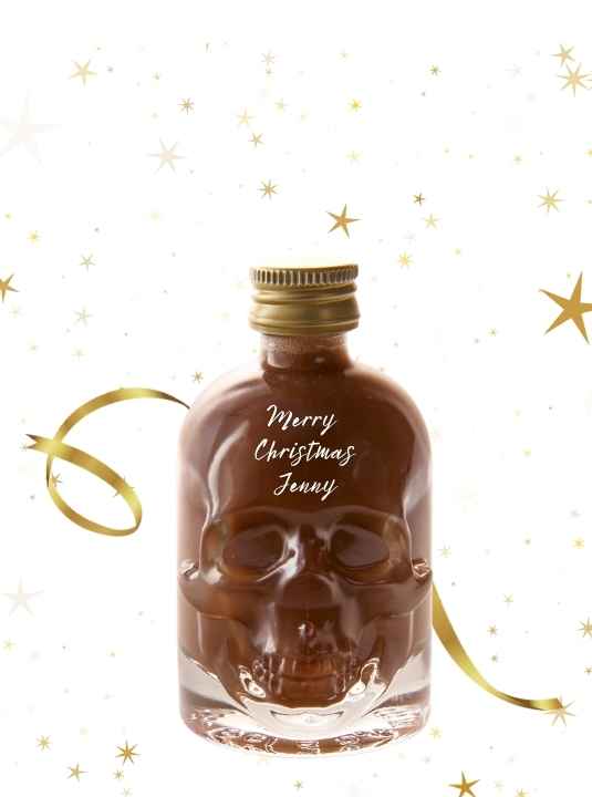 Secret Santa Funny Office Gift under £10 - Skull with Christmas Spirits