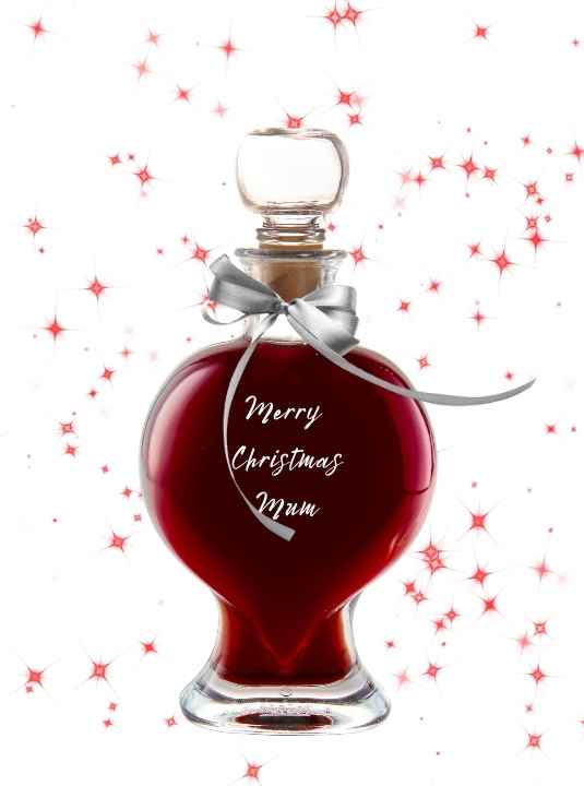 Merry Christmas Mum Gift - Heart with Sloe Gin 500ml