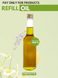 Refill Oil - Free Recycled Glass Bottle.