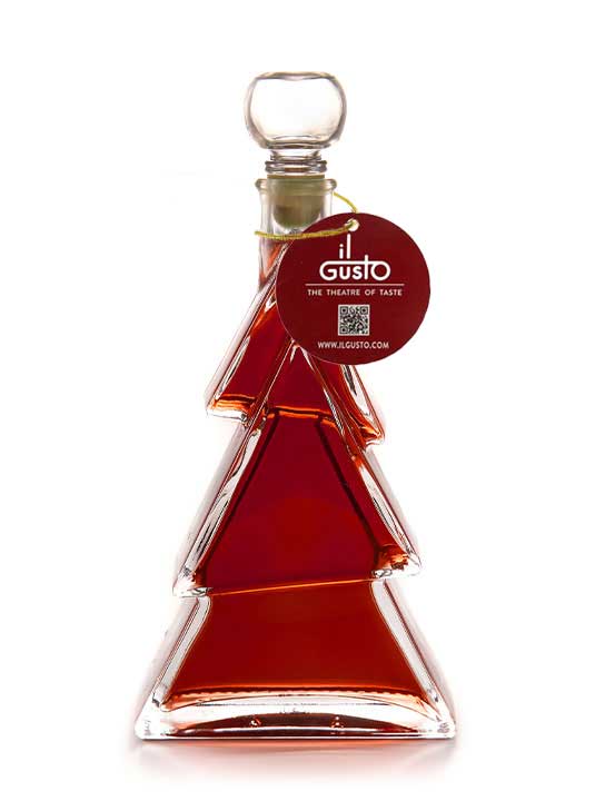 Cherry Bakewell Gin in 3D Christmas Tree Shaped Glass Bottle - 200ML - 28%Vol
