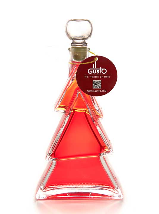 Blood Orange Vodka in 3D Christmas Tree Shaped Glass Bottle - 200ML - 18%vol