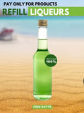 Refill Fruity Liqueurs - Free Recycled Glass Bottle