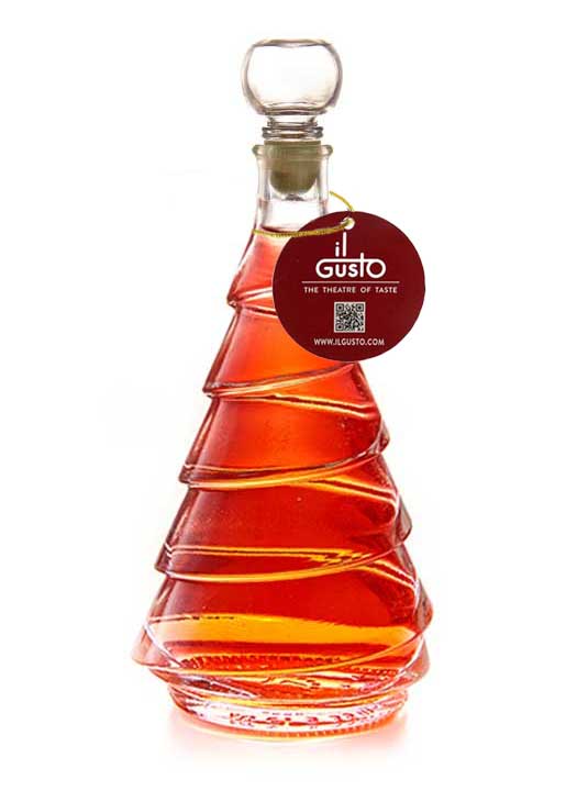 Blood Orange Vodka in Round Christmas Tree Shaped Glass Bottle - 200ML - 18%vol