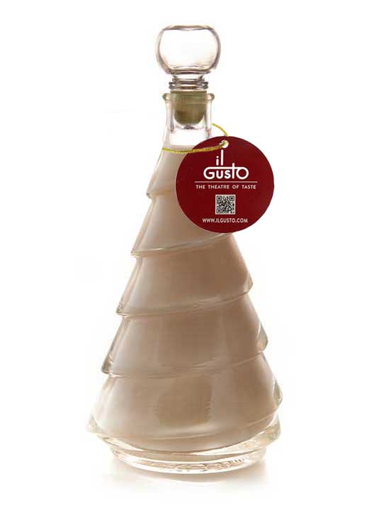 Truffle Liqueur in Round Christmas Tree Shaped Glass Bottle - 200ML - 18%Vol