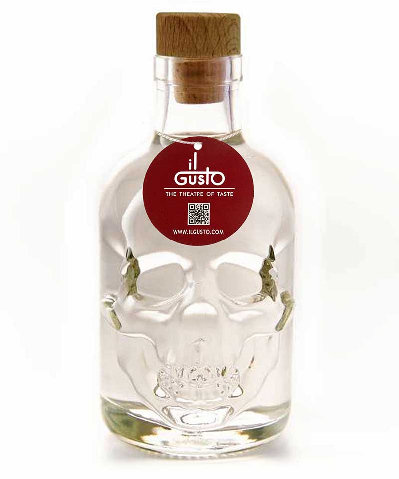 Sambuca | Unique Skull Shaped Glass Bottle with Sambuca | 200ml | 38% ABV