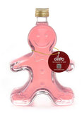 Pink Vodka in Gingerbread Man Shaped Glass Bottle - 37.5%vol