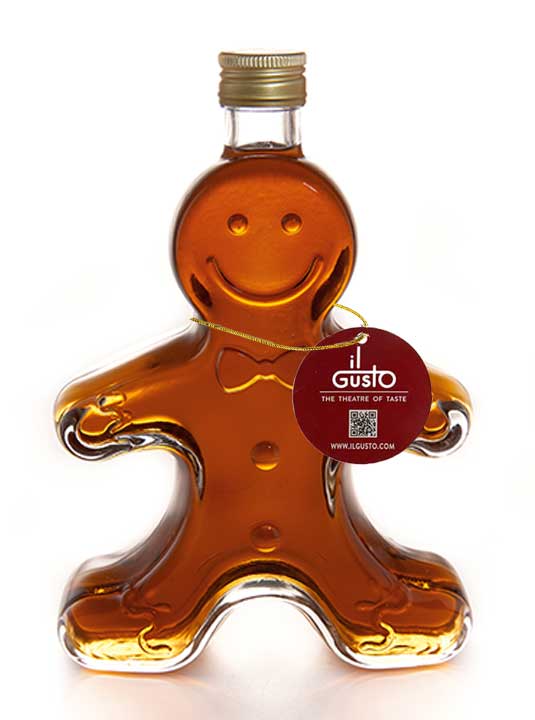 Spiced Rum in Gingerbread Man Shaped Glass Bottle - 40%Vol