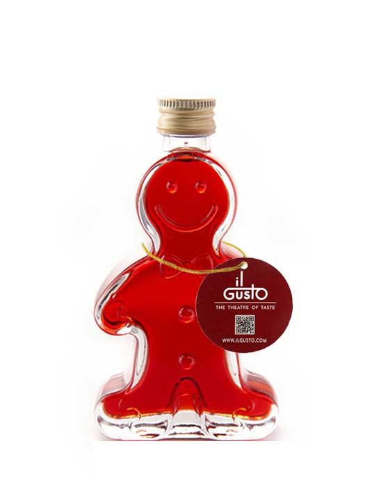 Cherry Bakewell Gin in Gingerbread Man Shaped Glass Bottle - 28%Vol