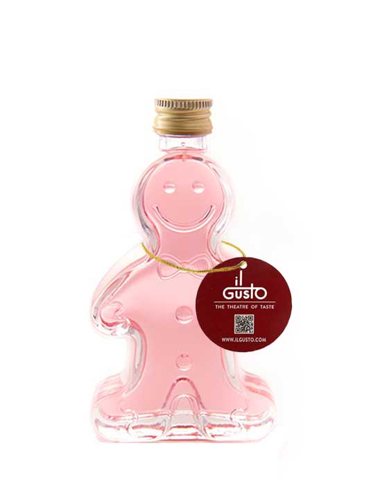 Pink Gin in Gingerbread Man Shaped Glass Bottle - 40%Vol