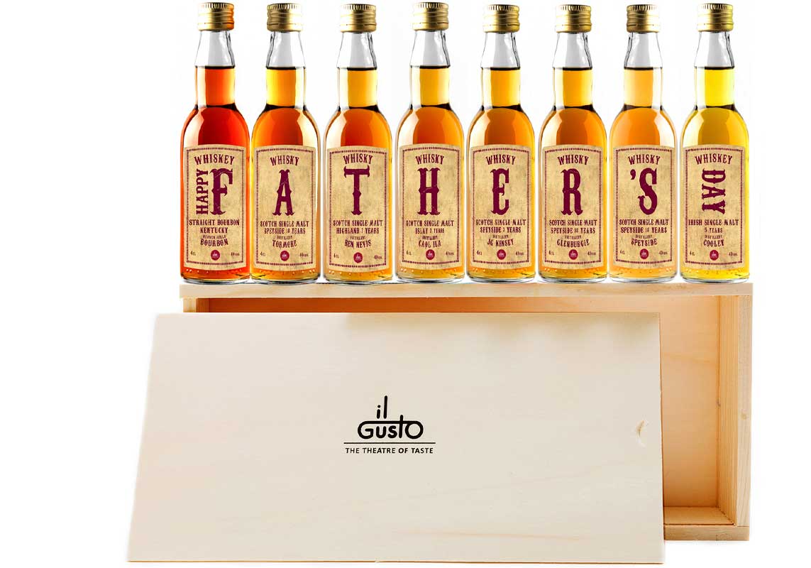 Miniature Father's Day Whisky Gift Set ( Pack of 8 x 40ml )