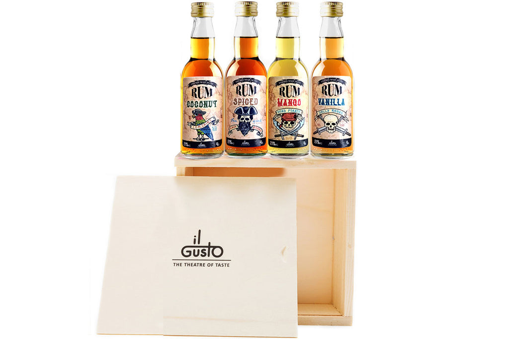 Personalised Rum Discovery Gift Set Luxury Rum Gifts Miniature Rum