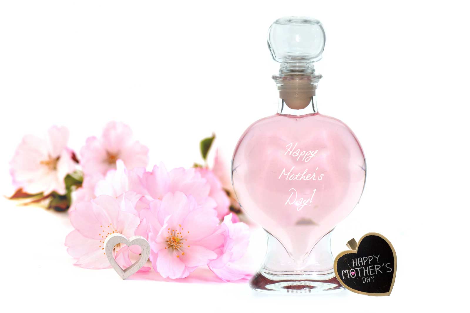 Heart Decanter with Pink Vodka