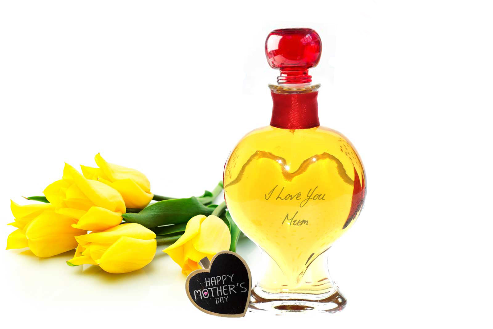 Heart Decanter 200ml with Rhubarb Gin - 26%