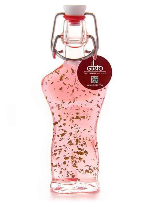 Pink Gin with 22k Gold Flakes in a Unique Man Glass Bottle - Perfect for Gifting 40ml | 40% ABV