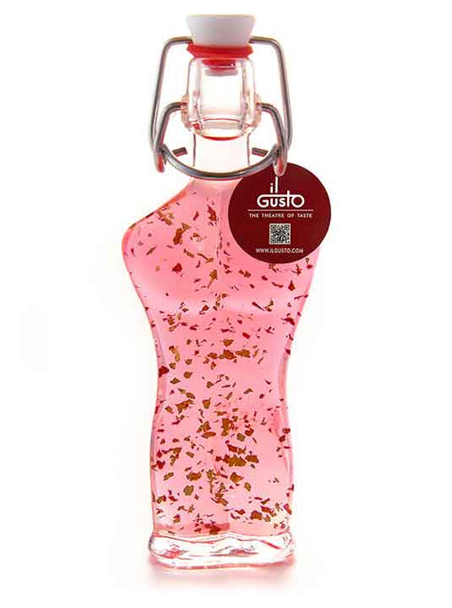 Pink Vodka with 22k Gold Flakes in a Unique Man Glass Bottle - Perfect for Gifting