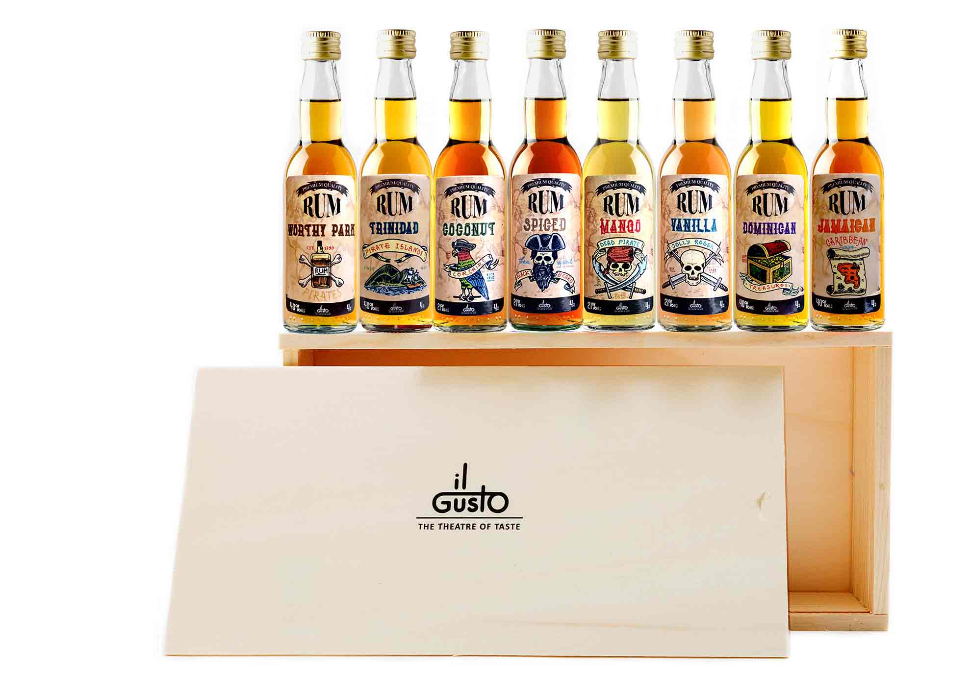 Luxury Rum Discovery Box Pack of 8 | Miniature Rum Tasting Set | Unique Rum  Gift for Dad | Unique Rum Gift Mum | Caribbean Dark Aged Rum Collection –  IL GUSTO UK